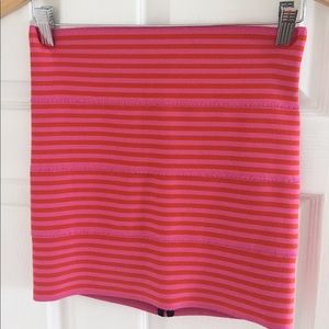Pleasure Doing Business 5 Band Striped Miniskirt